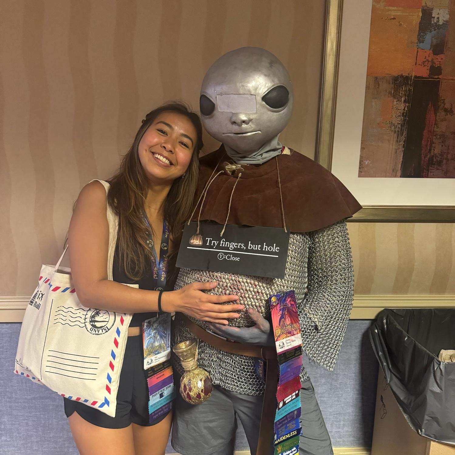 Our first time together at DragonCon 2024 and this is what Connor dressed up as. I can’t even explain…