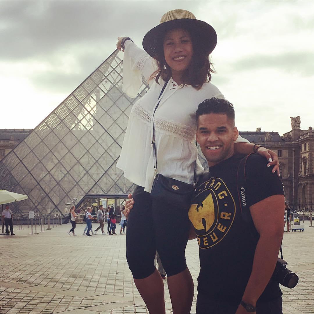 In front the Louvre in Paris, France