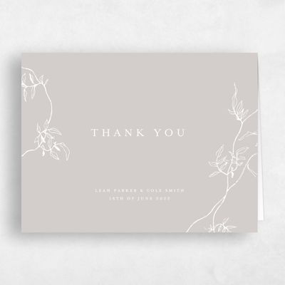 Oatmeal, Grey Wedding Thank You - Sinclair Classic