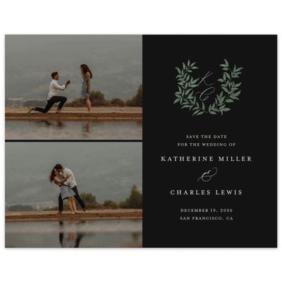 Black Wedding Digital Save the Date - Willow Multiphoto