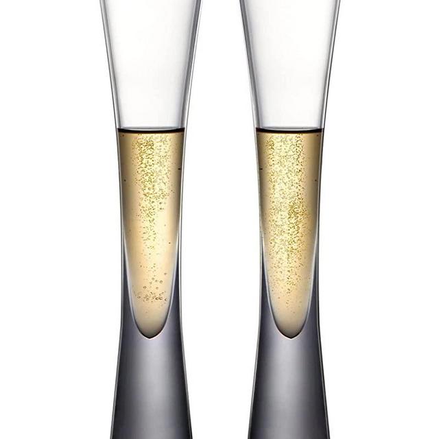 NUTRIUPS Champagne Flutes Glasses, 5oz-2 Pack Hand Blown Clear Crystal Glass Champagne Glasses, For Wedding, Housewarming, Toasting, Parties or any Occasions