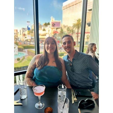May 31st - Dinner at Hell's Kitchen in Las Vegas. Little did Jessie know that she was going to be proposed to in an hour and forty-five minutes