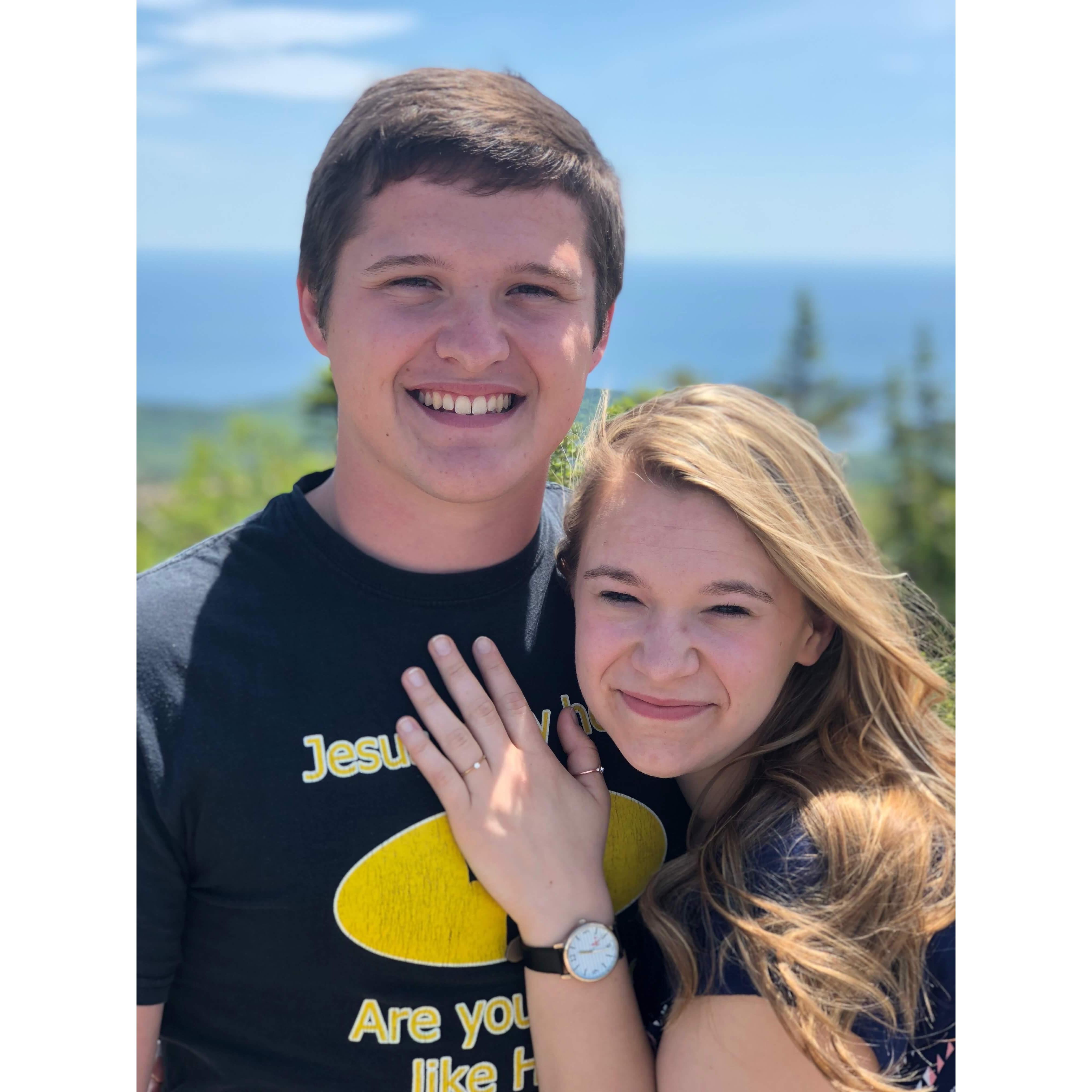Right after she said "Yes!" June 16th, 2018.