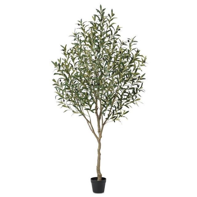 VeriNatural Artificial Olive Tree 6ft – Faux Olive Tree with UV Resistant Leaves - Tall Fake Plant in Pot, Large Floor Plants for Indoor & Outdoor Modern Home, Living Room, Office Decor, VN126