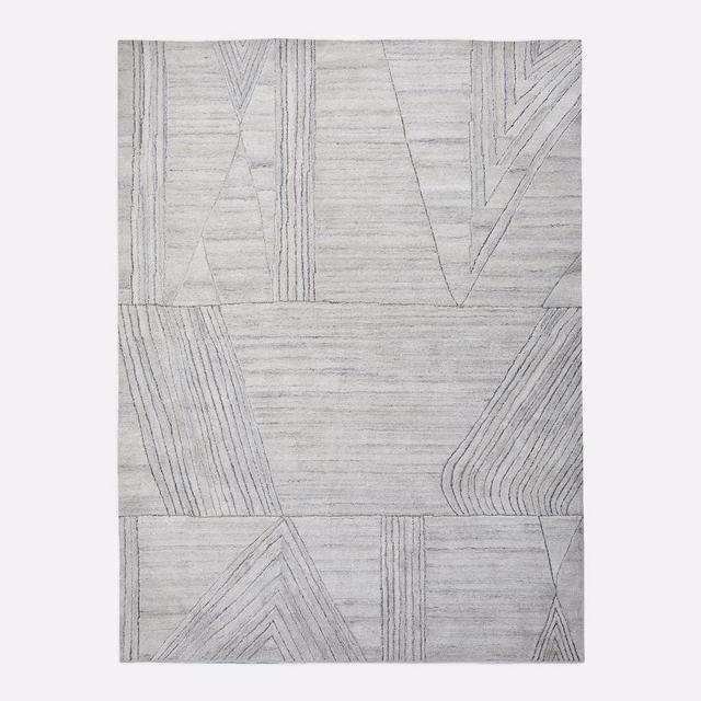 Wadi Rug, 9'x12', Frost Gray