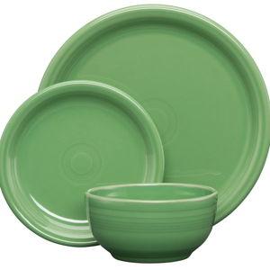 Bistro Coupe 3-Piece Place Setting, Service for 1 - Meadow