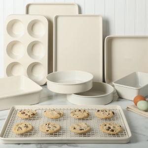 Martha Stewart Gallen 10 Piece Baking Pans Ceramic PFA Free Non-Toxic Non-Stick Bakeware Set & Reviews | Wayfair