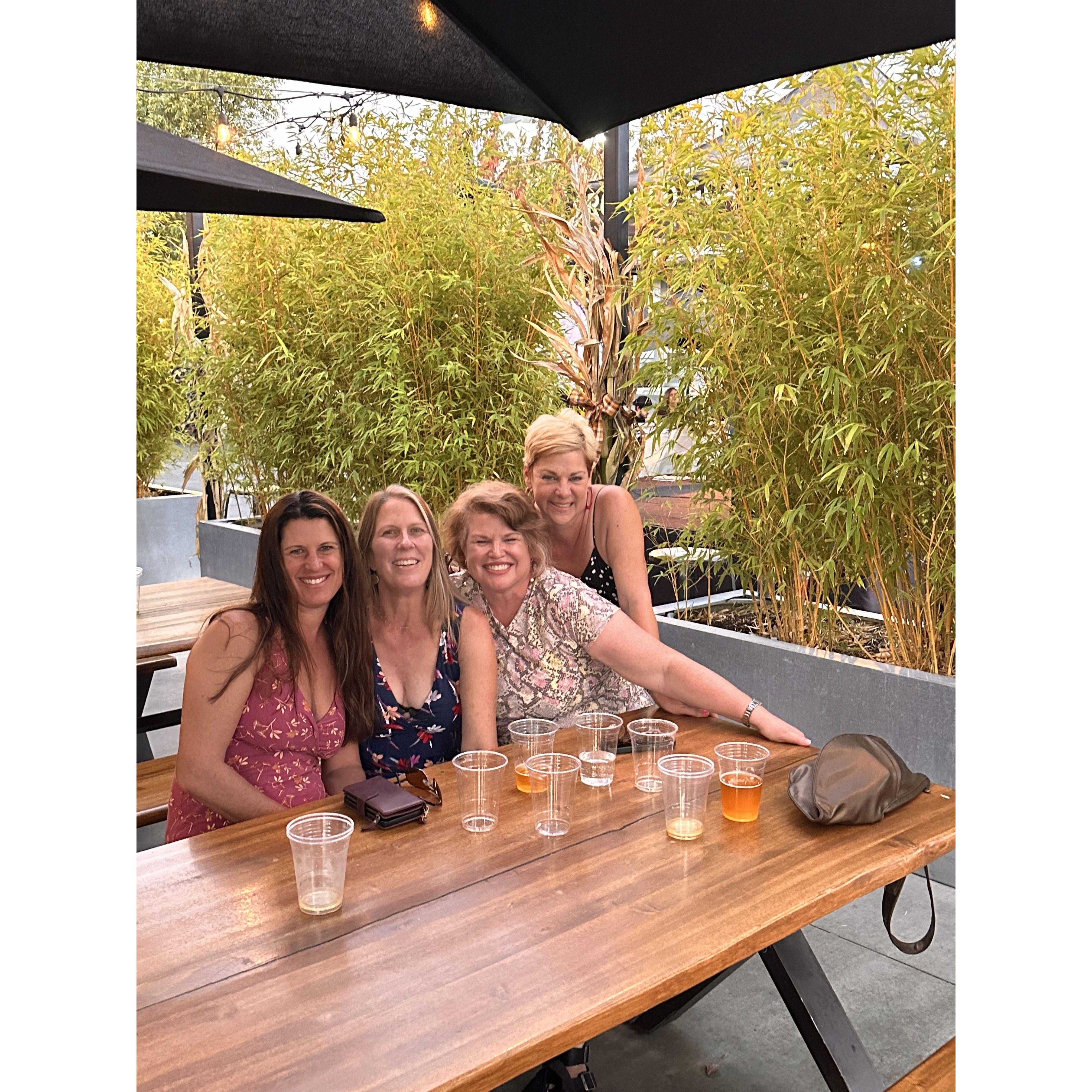 Cool refreshments after dress shopping.  Crooked Goat Brewing, Sebastopol, CA