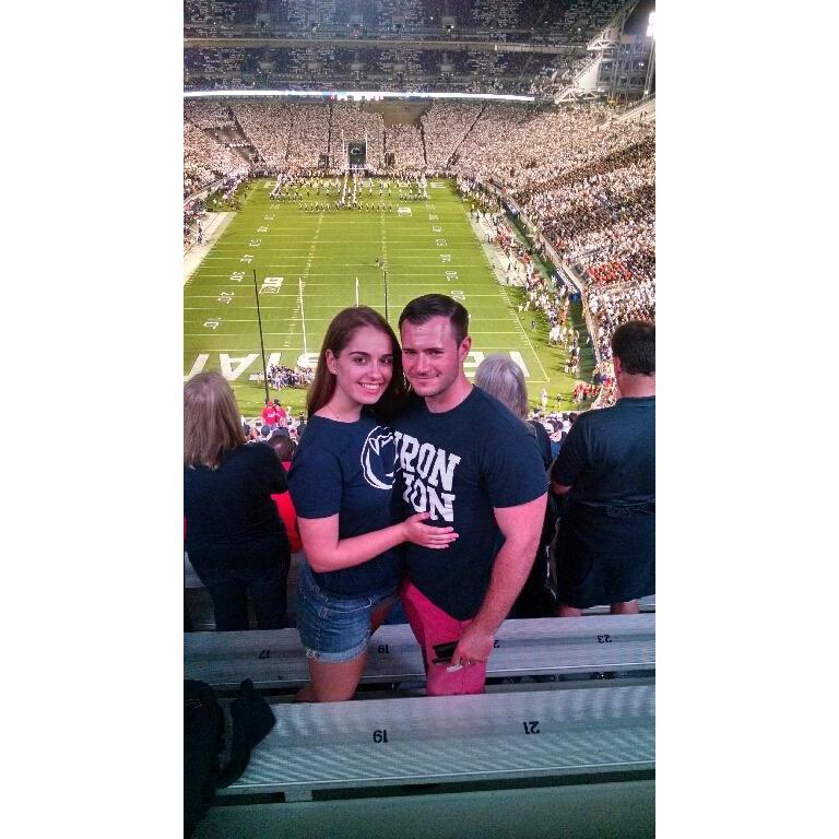 Greg likes to say Vicky is good luck to Penn State Football