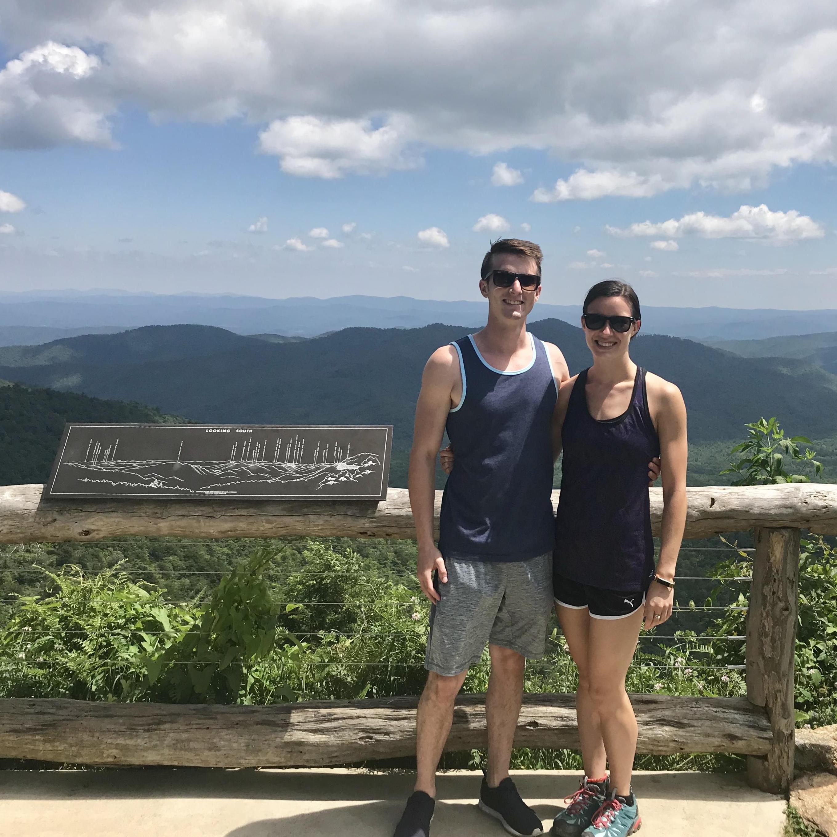 Hiking the Blue Ridge Mountains outside of Asheville, NC.