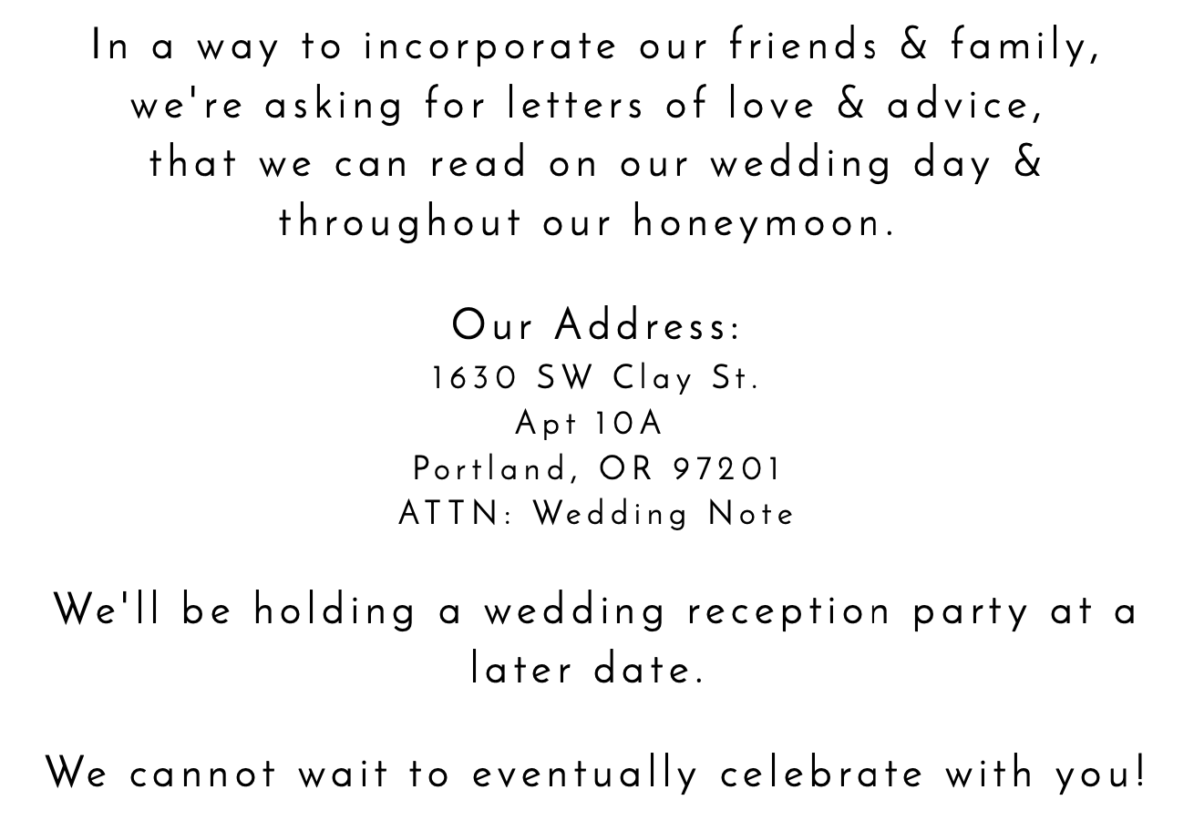 The Wedding Website of Megan Rugar and Jack Marschke