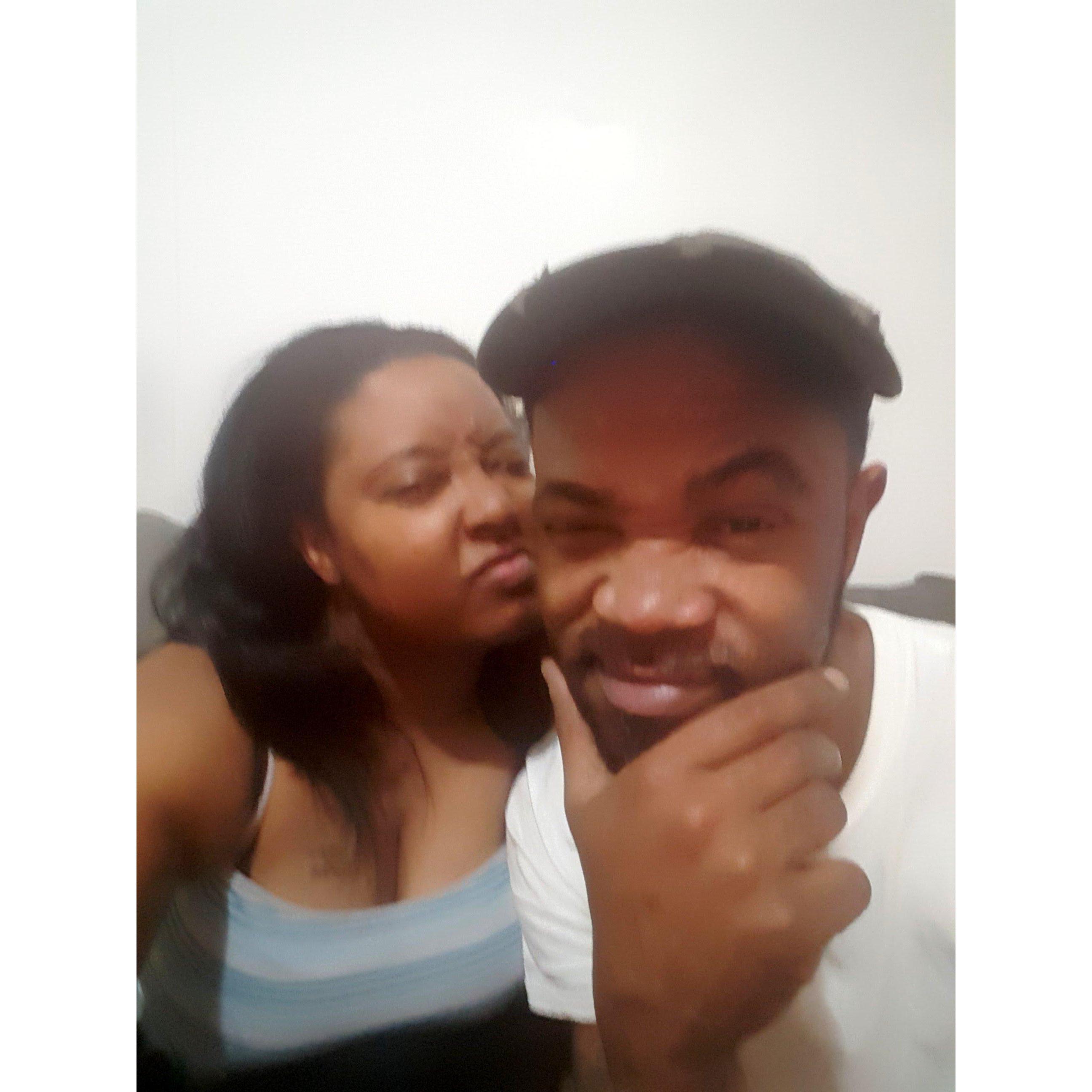 Being our silly selves in the house. We are our true selves around one another!