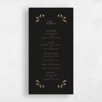 Black Wedding Menu - Isolde Foil