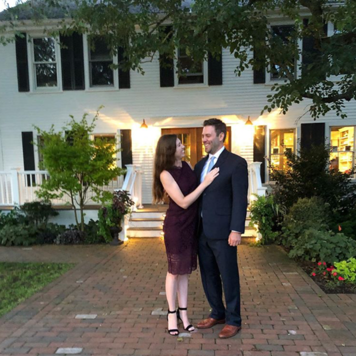 At Ryan & Sara's wedding in Cape Cod.