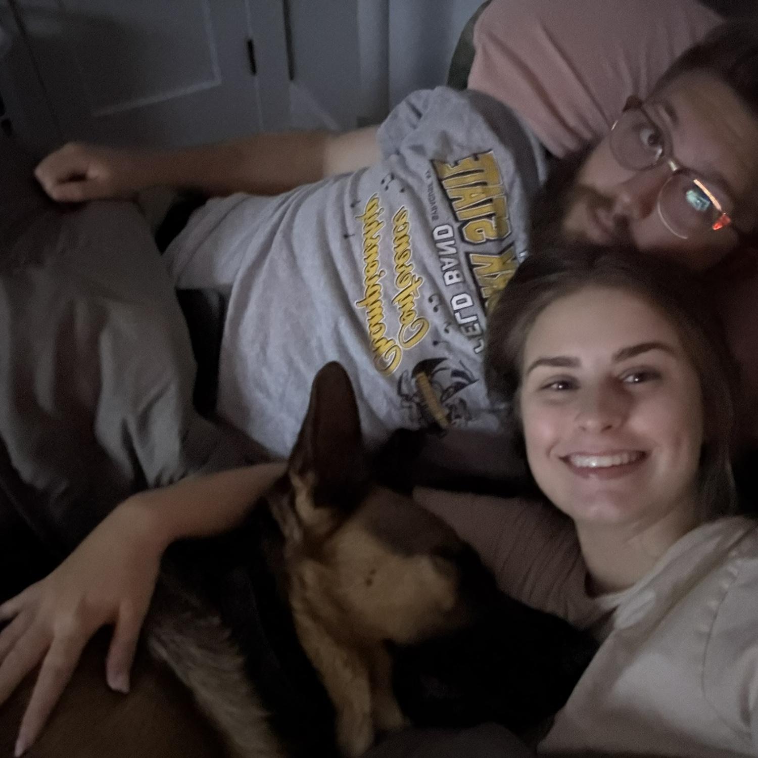 Our first night in our house together as a family of 3!