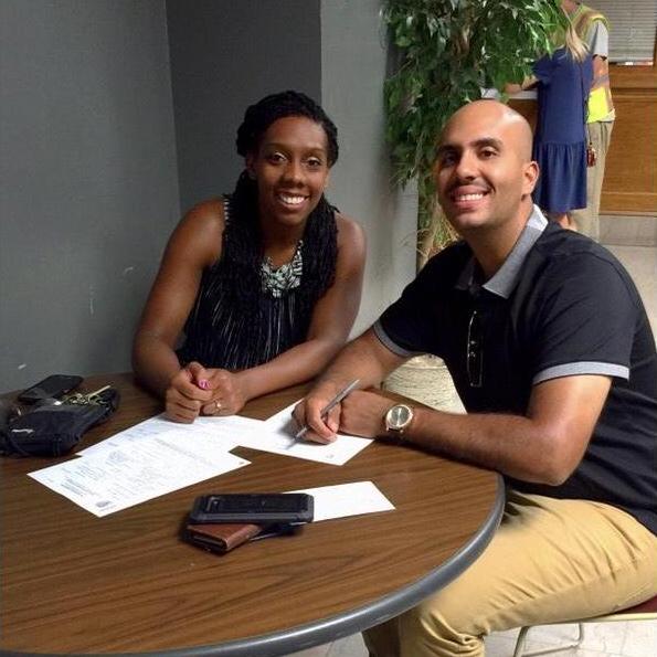 Applying for our marriage license. Soon to be Mrs. Rivera!!