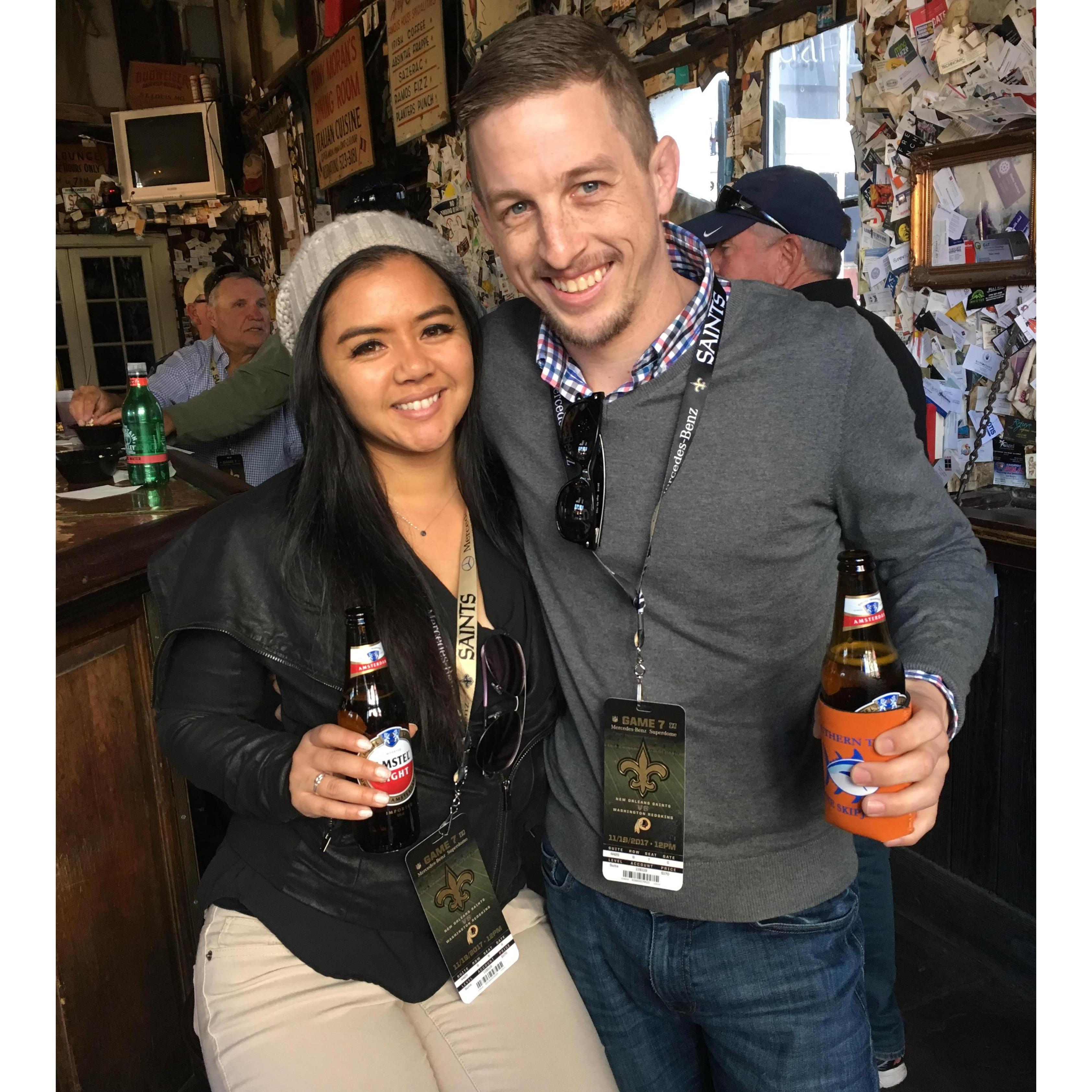 Their love of football means a lot of pregaming in some pretty unique places!