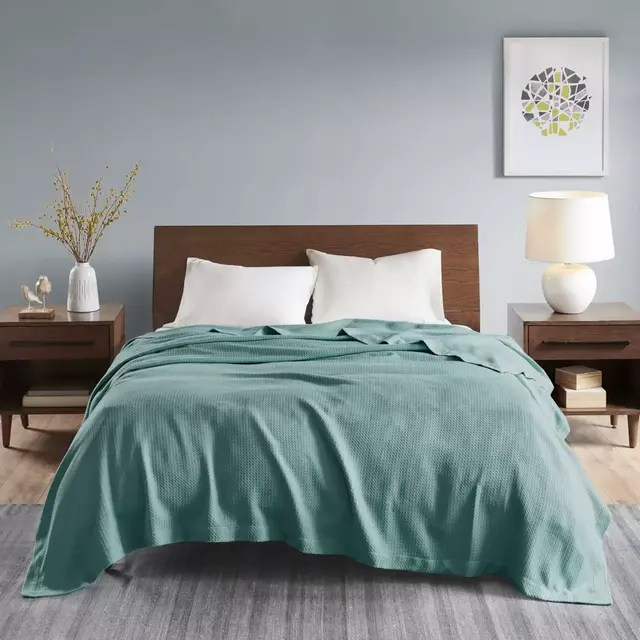 Madison Park Egyptian Cotton King Blanket in Teal