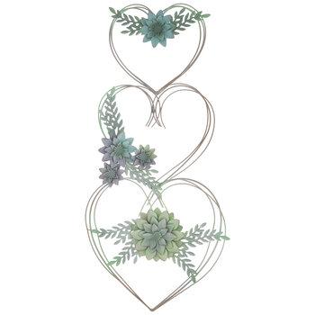 Flowers & Hearts Metal Wall Decor