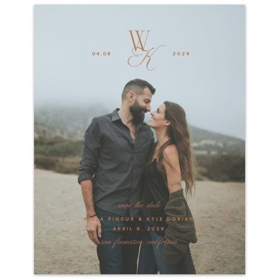 Tuscany, Orange Wedding Digital Save the Date - Lux Photo