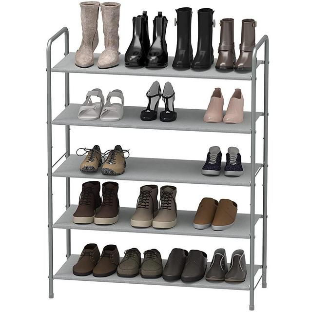 SimpleHouseware 5-Tier Shoe Rack Storage Organizer, Grey
