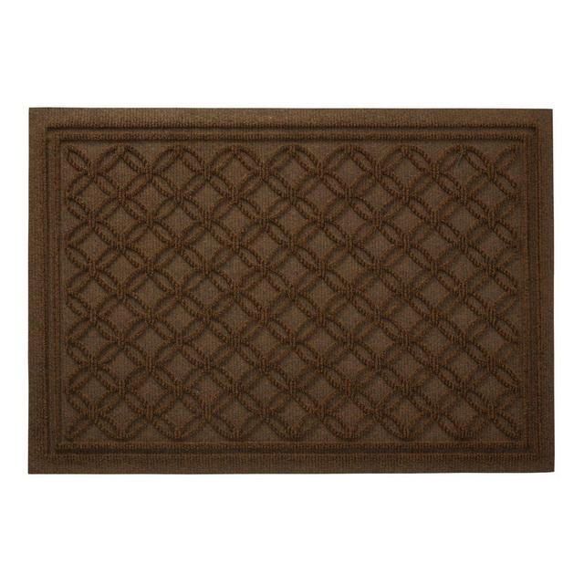 Heavyweight Recycled Waterhog Doormat, Locked Circles