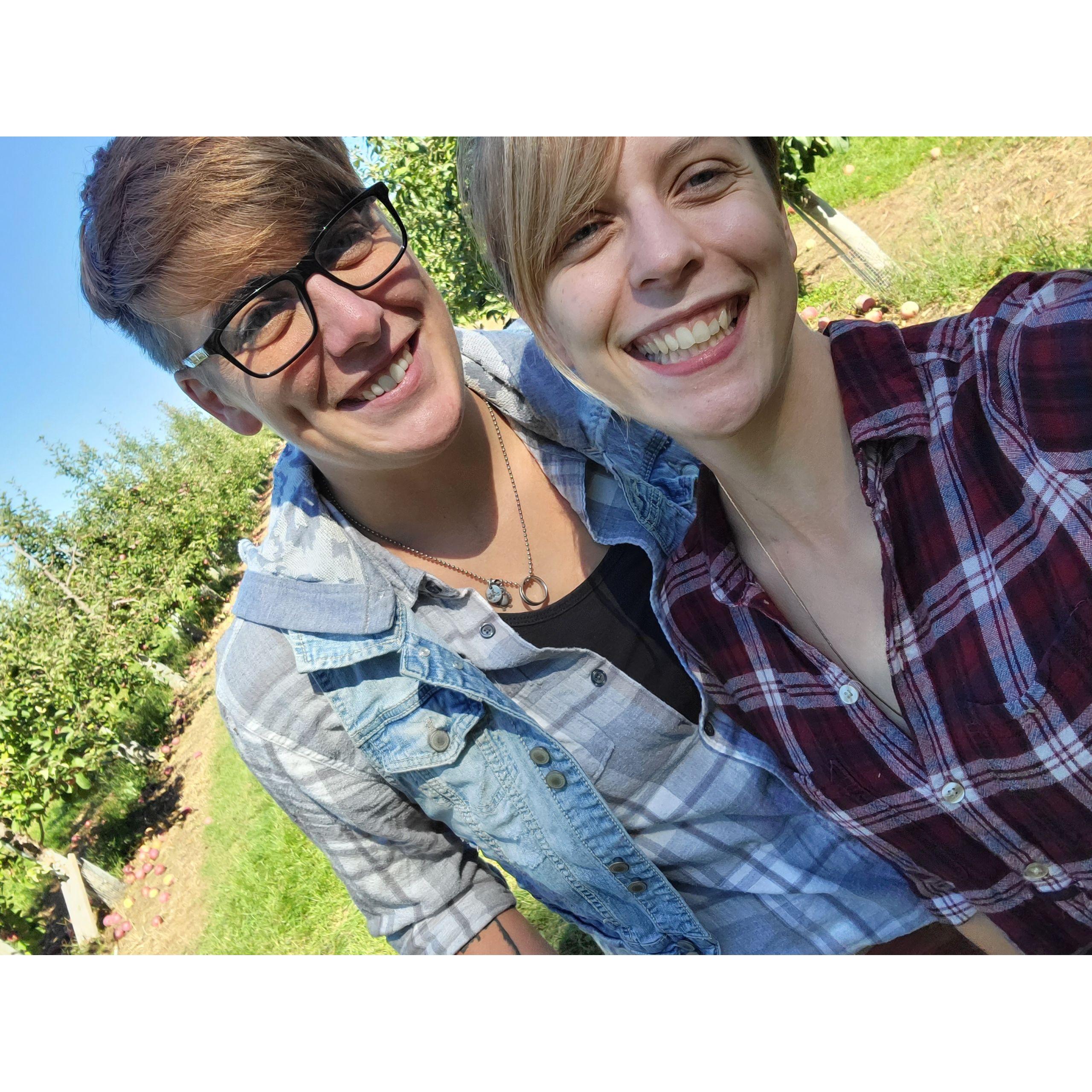 Apple picking for my birthday.