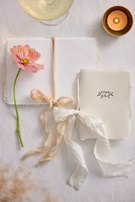 Letterpress Branch Wedding Vow Books, Set of 2