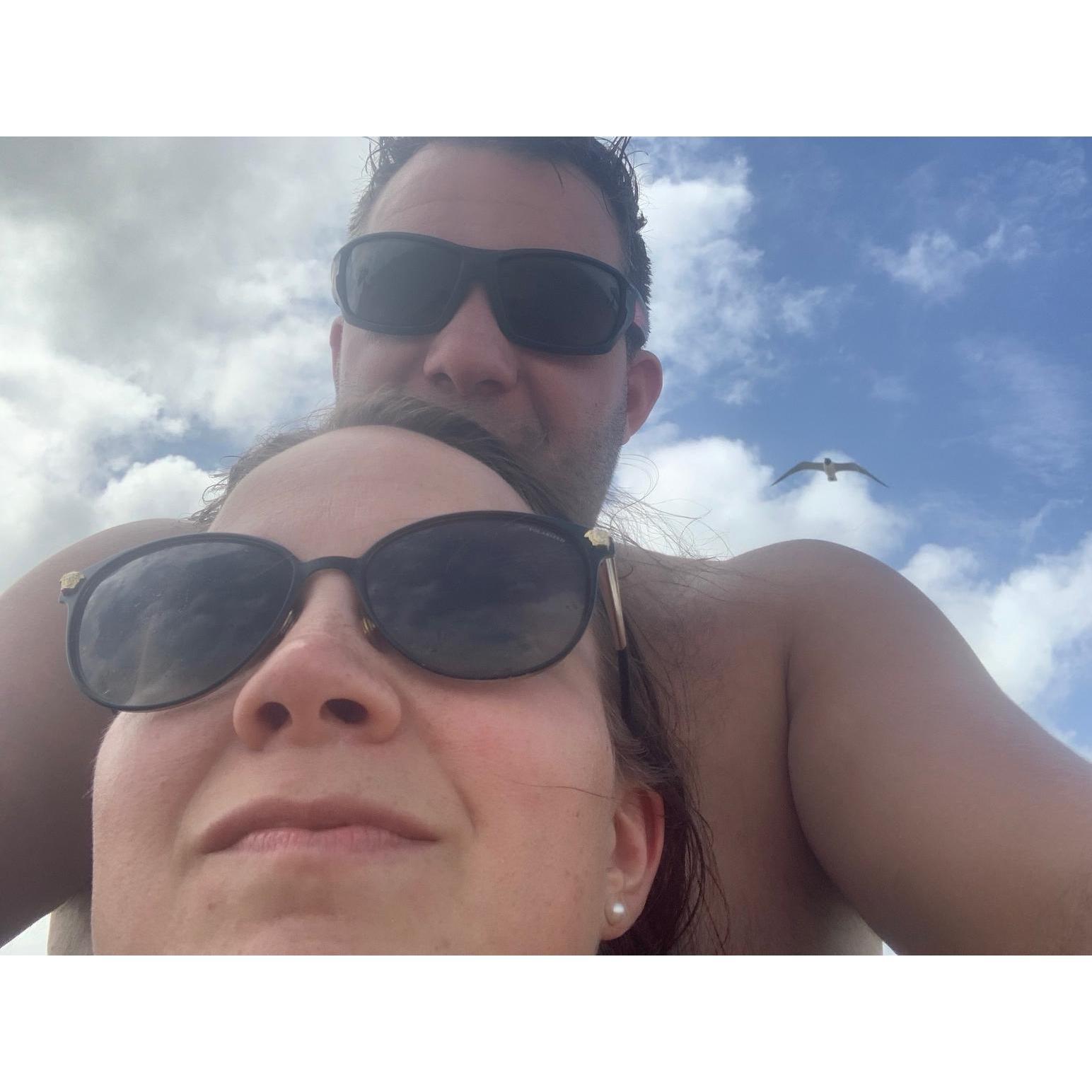 at the beach