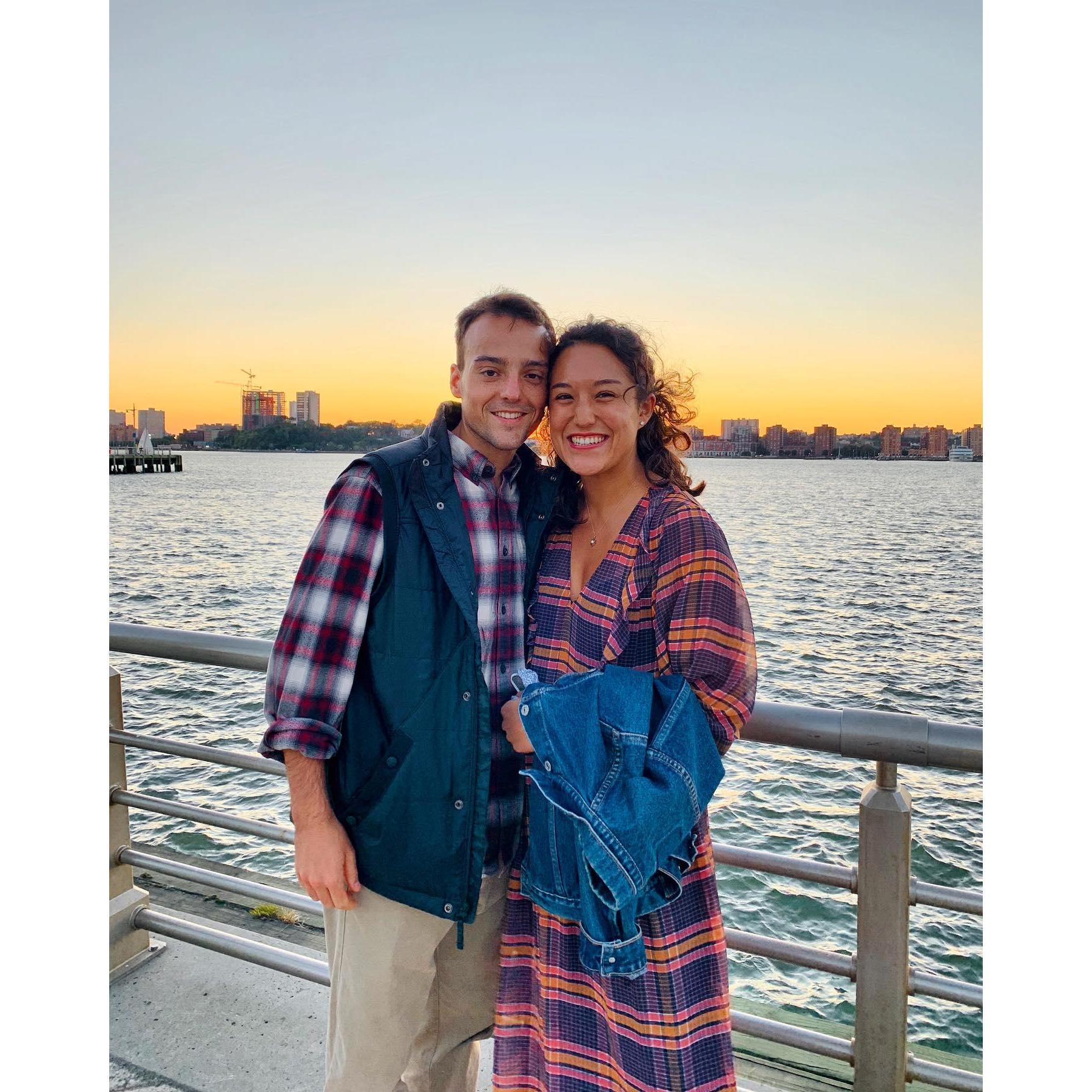 We had been dating one month when this photo was taken (how time flies)! Our first date was a picnic and our third date was an 80-mile bike ride to Nyack.