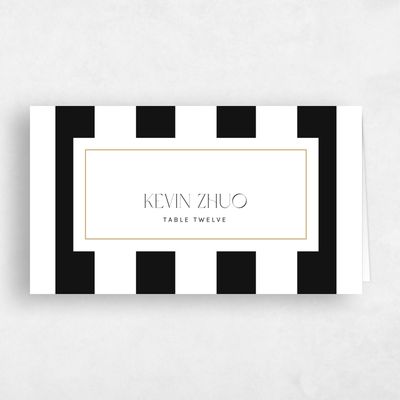 White Wedding Place Card - Cancun