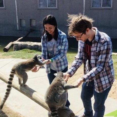 Feeding Lemurs at one of our many zoo trips