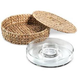 Artland - Masonware Garden Terrace 3-Pc. Lidded Chip & Dip Server Tray