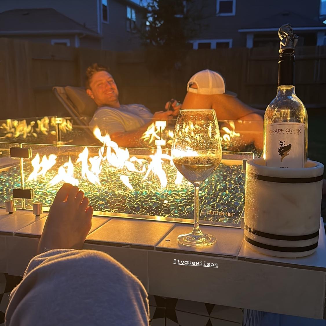 Relaxing on the back porch