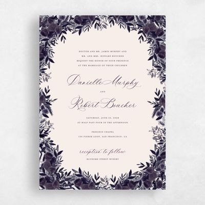 Beige Wedding Invitation - Chai Portrait