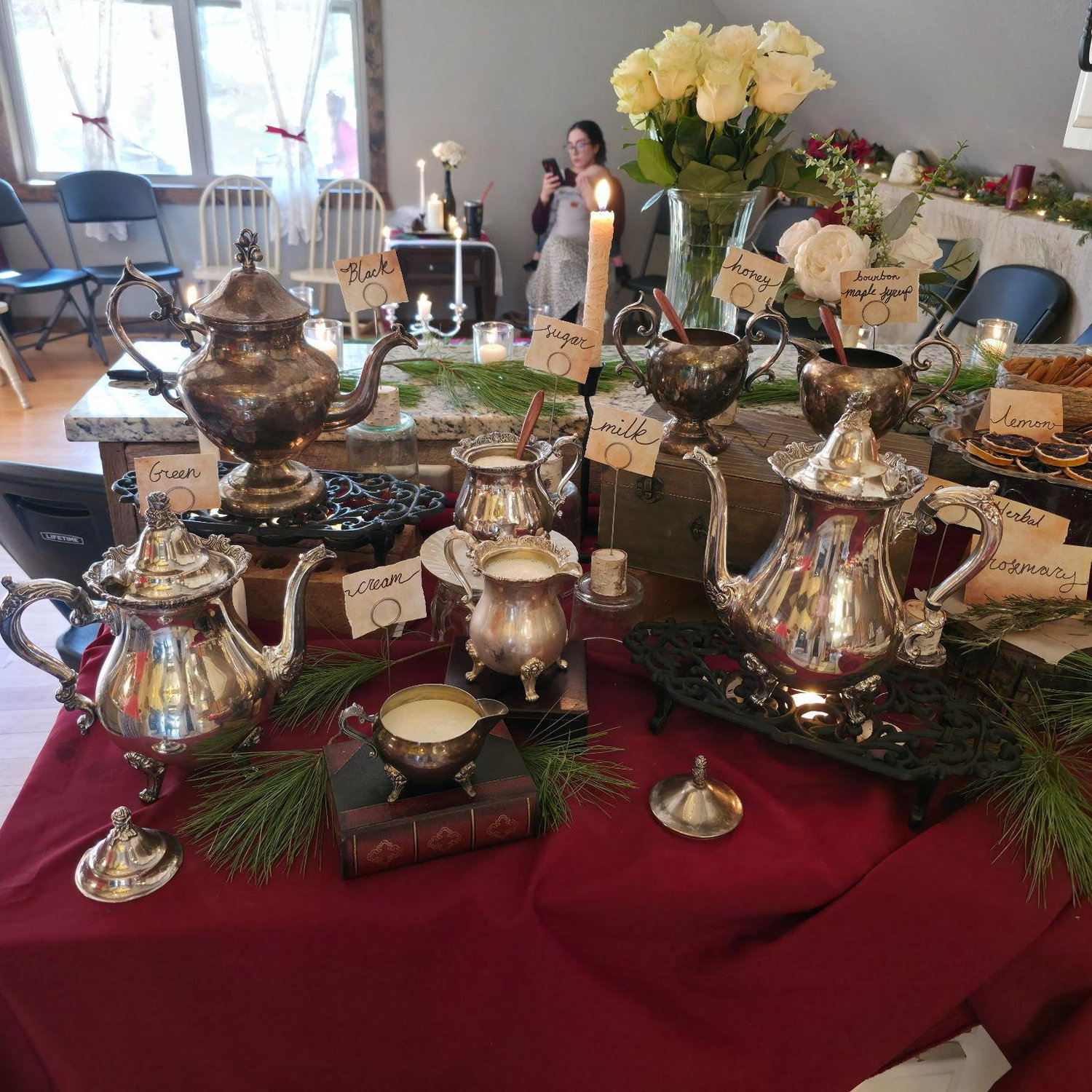 The bridal shower was 'Tea-Party' themed. Obviously, I won the "guess the mystery tea" game (I had the closer guess--no matter what Ms. Leisel says!)