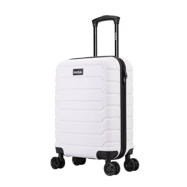 InUSA Trend 20" Lightweight Hardside Carry On Spinner Suitcase - White