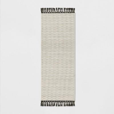 60"x20" Textured Runner With Fringe Neutral - Opalhouse™