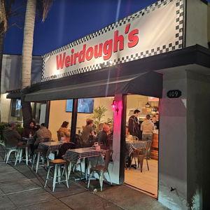 Dinner at Weirdough's (our local pizza spot!)