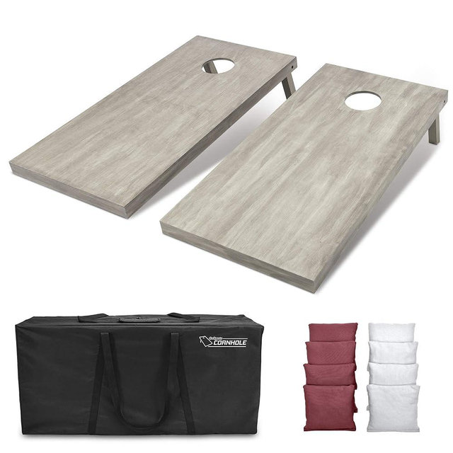 GoSports 4 ft x 2 ft Regulation Size Wooden Cornhole Boards Set - Includes Carrying Case and Bean Bags (Choose Your Colors) Over 100 Color Combinations