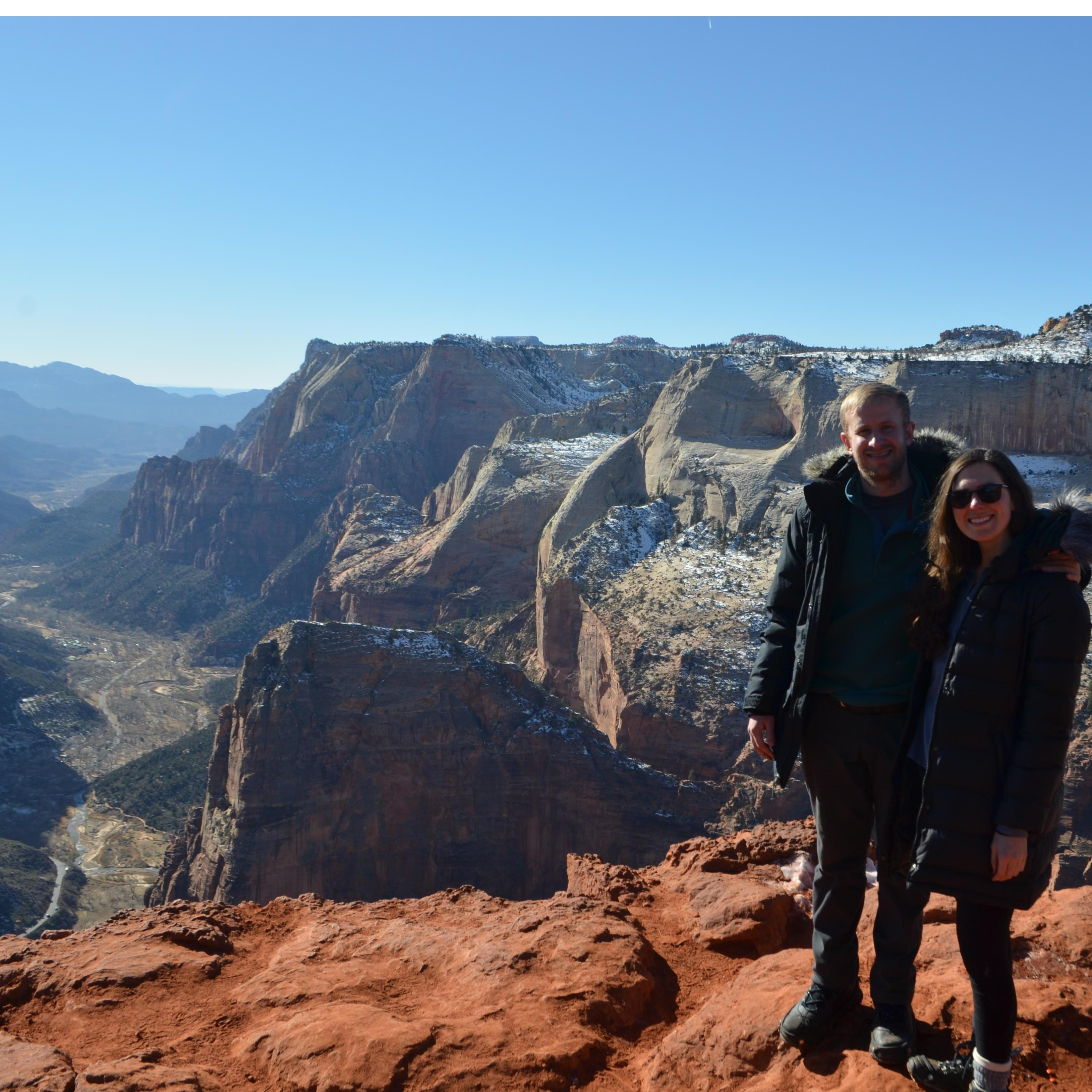 Hiking Observation point in Zion