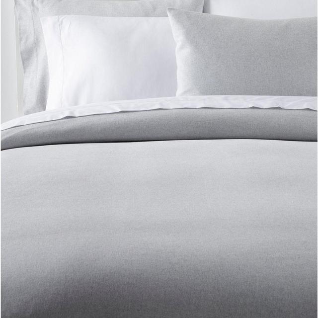 LL Bean Ultrasoft Comfort Flannel Comforter Cover (White)