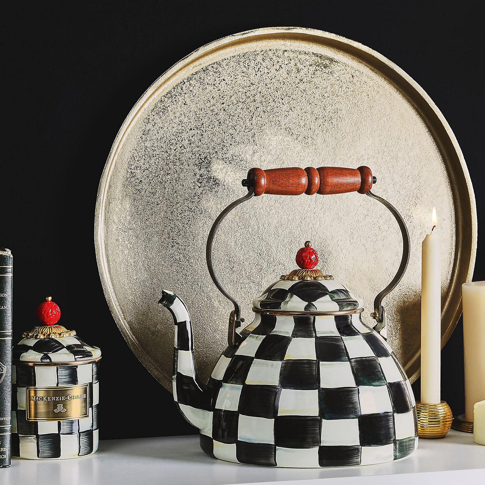 MacKenzie-Childs, Courtly Check Tea Kettle | Zola
