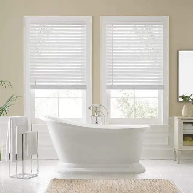 Real Simple® Faux Wood 29.5-Inch x 60-Inch Cordless Shade in White