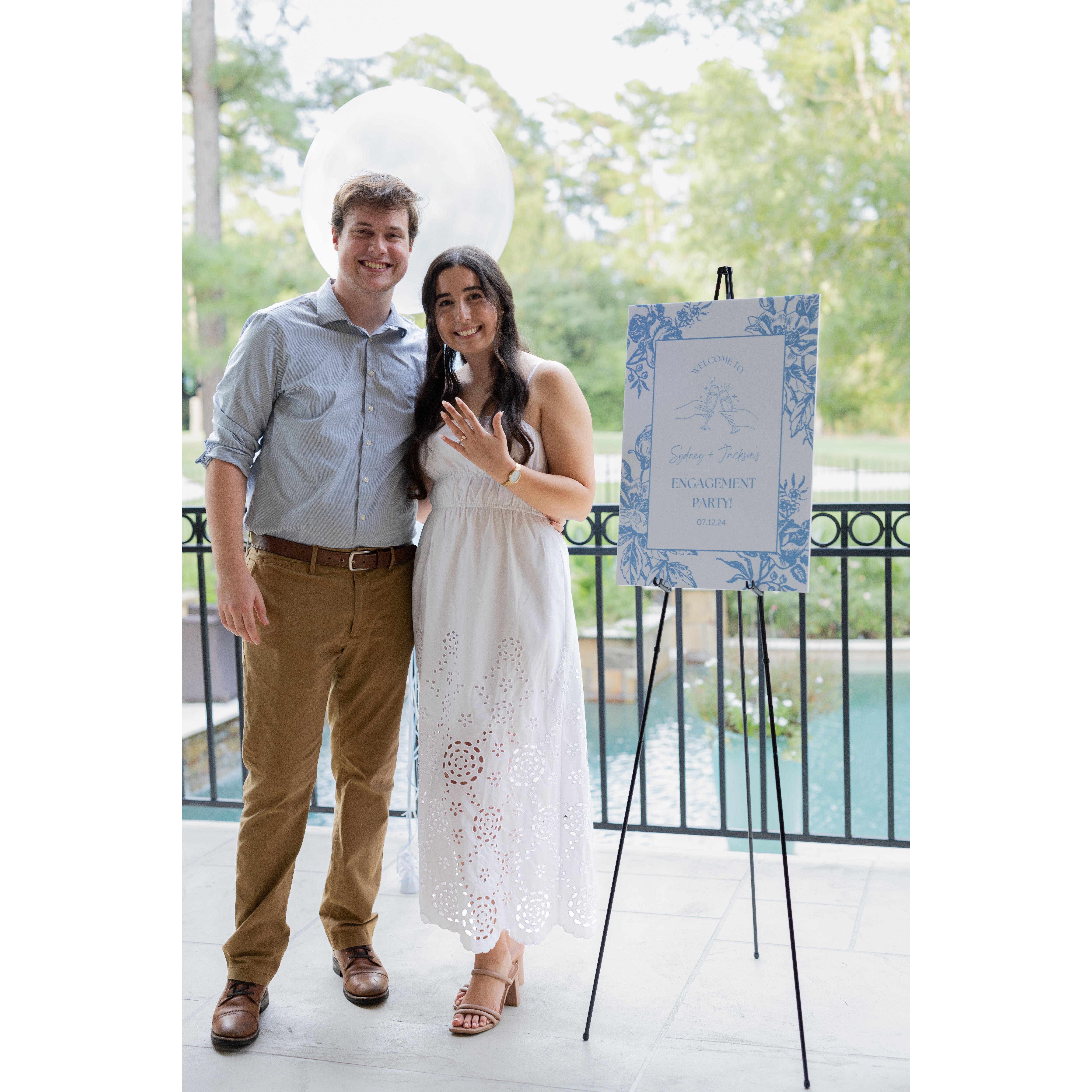 Sydney's MOHs, Elise and Peyton, hosted the most lovely engagement party for Sydney & Jackson!