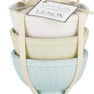Lenox 858038 French Perle Groove Assorted Mini 3Pc Bowls