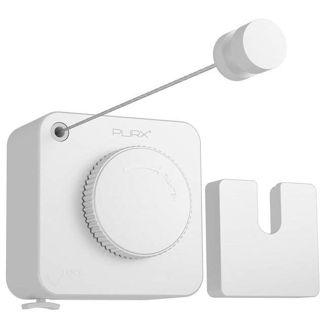 Retractable Clothesline Indoor, Non-Sagging Outdoors Clothesline Retracting, Heavy Duty Retractable Clothes Drying Laundry Line, Wall Mounted Stainless Steel Line - 13.8 Ft (White)