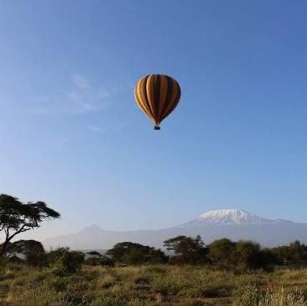 Hot air balloon safari over Kilimanjaro