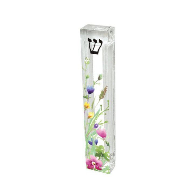 Wildflower Mezuzah - Personalized Acrylic Floral Modern Mezuzah