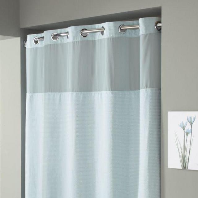 Hookless® Waffle 71-Inch x 74-Inch Fabric Shower Curtain in...